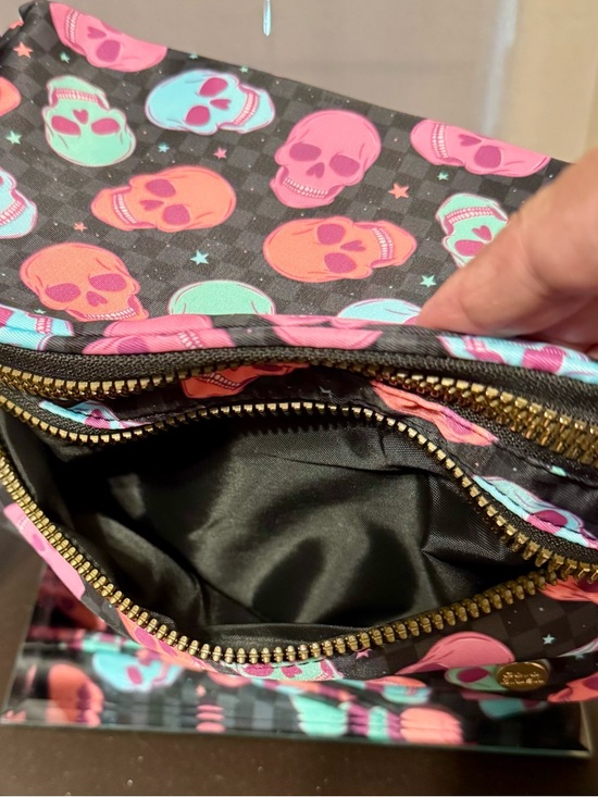 Blush Neon Skull Print Crossbody Bag - Pink, Teal, Orange, Black main image 6